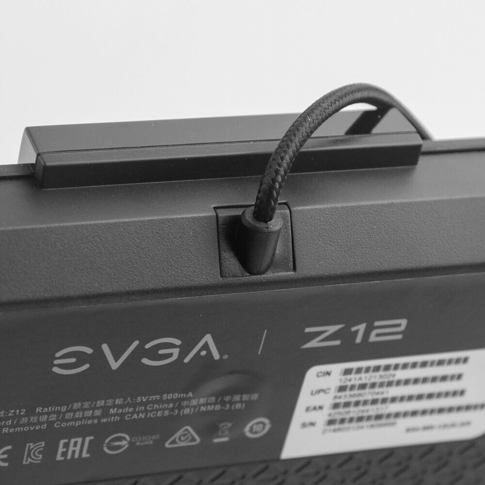 EVGA Z12 - RGB Gaming Keyboard - RGB Backlit LED - 5 Programmable Macro Keys - Dedicated Media Keys - Water Resistant