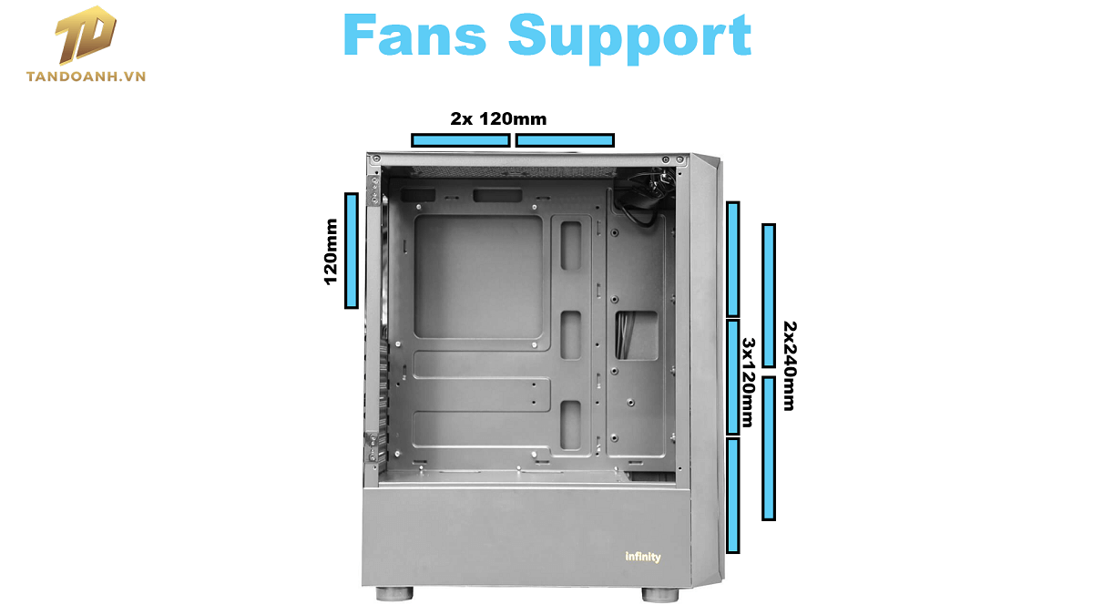 Infinity Hue - Black - ATX Gaming Chassis