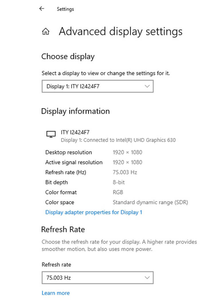 Infinity I2424F7 - 24 inch FHD IPS | 75Hz | 5ms | Gaming Monitor