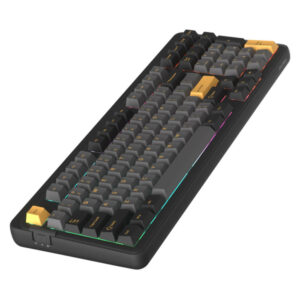 DAREU EK98 PRO - BLACK GOLDEN (Triple Mode, Cherry PBT Double Shot, Gasket Mount, RGB)