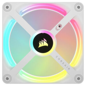 Corsair iCUE LINK QX120 White - RGB 120mm PWM PC Fans Starter Kit with iCUE LINK System Hub