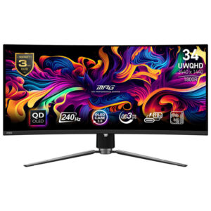 MSI MPG 341CQPX QD-OLED - 34 inch UWQHD QD-OLED | 240Hz | 0.03ms | Type-C | Curved Monitor