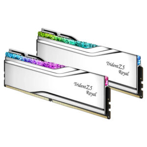 GSkill Trident Z5 RGB Royal Silver - 64GB (2x32GB) DDR5 - Bus 6400MHz Cas 32 (F5-6400J3239G32GX2-TR5S)