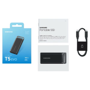 Samsung T5 EVO Portable 8TB Black - Portable SSD USB 3.2 Gen 1 - MU-PH8T0S/WW