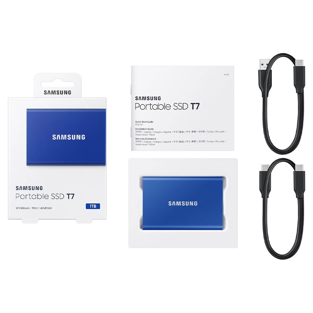 Samsung T7 Portable Blue 1TB H2 Samsung T7 Portable 1TB Blue - Portable SSD USB 3.2 Gen 2 - MU-PC1T0H/WW - Ảnh 9
