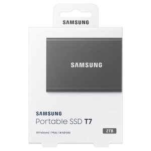 Samsung T7 Portable 2TB Gray - Portable SSD USB 3.2 Gen 2 - MU-PC2T0T/WW