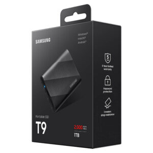 Samsung T9 Portable 1TB Black - Portable SSD USB 3.2 Gen 2x2 - MU-PG1T0B/WW