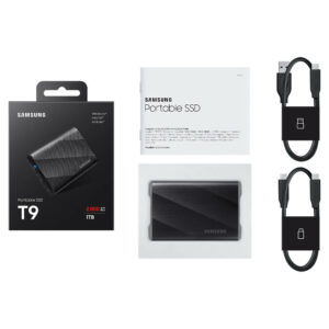 Samsung T9 Portable 1TB Black - Portable SSD USB 3.2 Gen 2x2 - MU-PG1T0B/WW