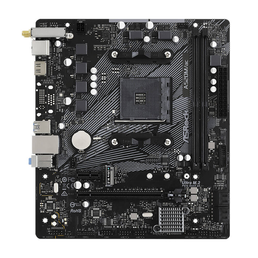 ASRock A520M ac H2 ASROCK A520M/ac - SOCKET AM4 - Ảnh 2