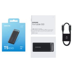 Samsung T5 EVO Portable 2TB Black H4 Samsung T5 EVO Portable 2TB Black - Portable SSD USB 3.2 Gen 1 - MU-PH2T0S/WW