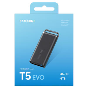 Samsung T5 EVO Portable 4TB Black - Portable SSD USB 3.2 Gen 1 - MU-PH4T0S/WW