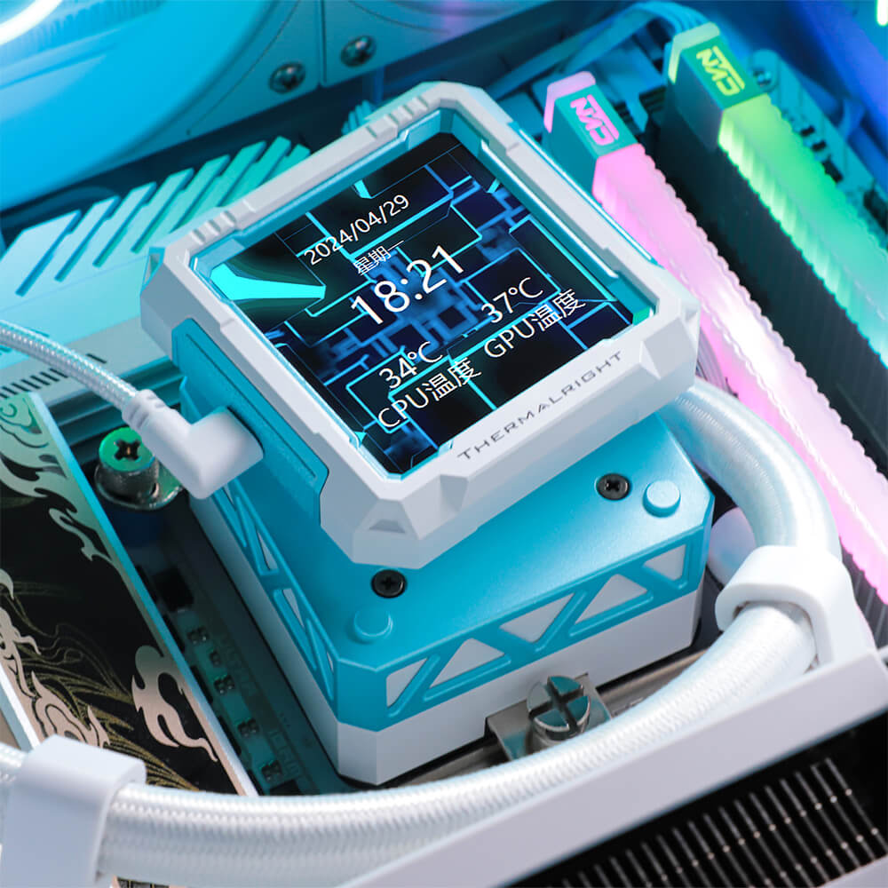 Thermalright Frozen Warframe PRO WHITE ARGB H4 Thermalright Frozen Warframe PRO 360 WHITE ARGB - AIO CPU Cooler - Ảnh 9