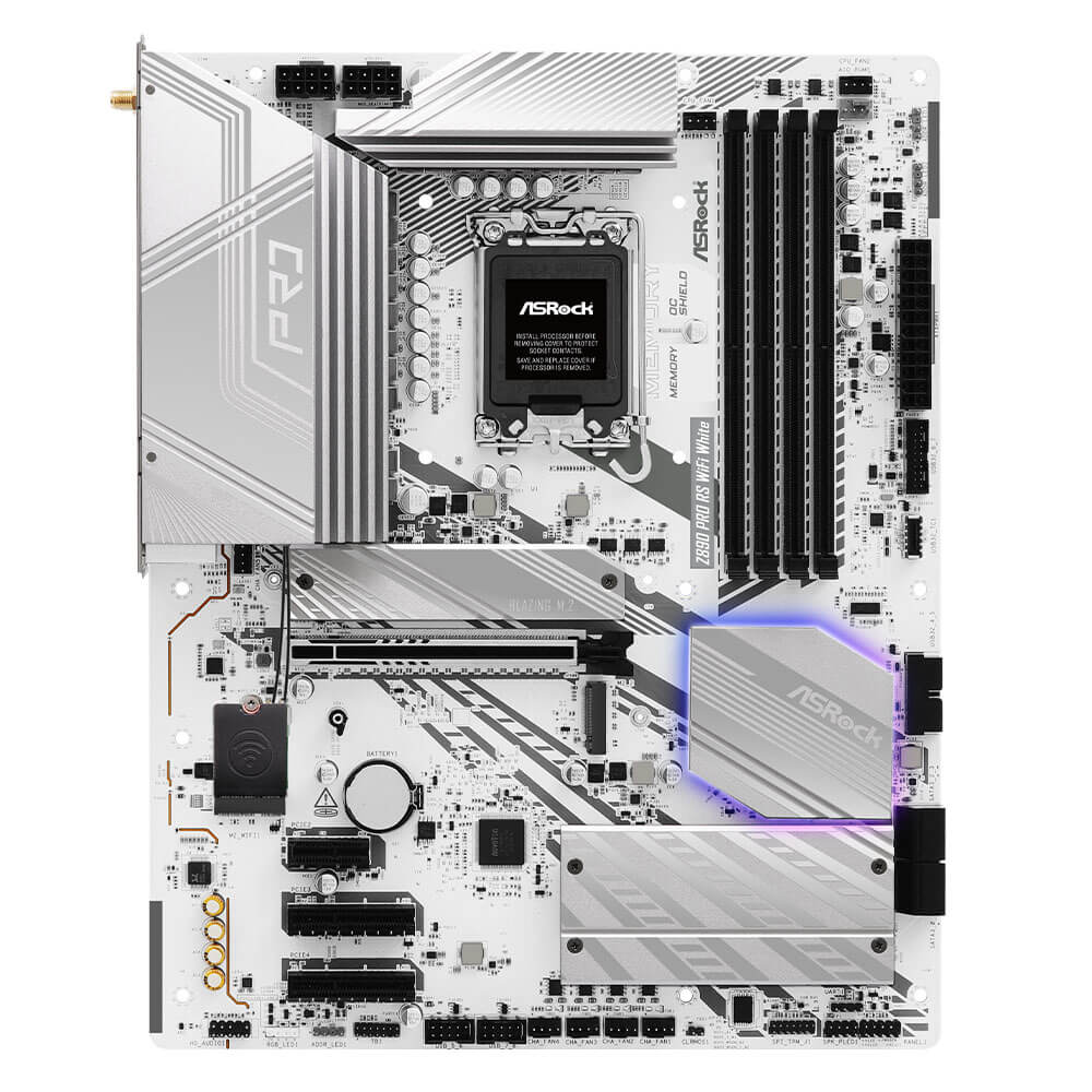 ASRock Z890 Pro RS WiFi White H2 ASRock Z890 Pro RS WiFi White - Socket 1851 - Ảnh 2