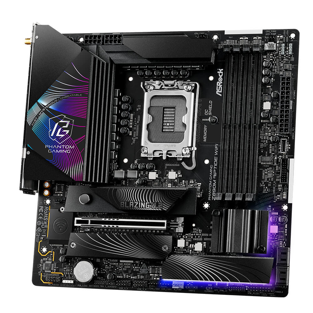 ASRock Z890M Riptide WiFi H4 ASRock Z890M Riptide WiFi - Socket 1851 - Ảnh 4