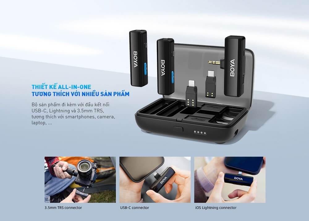 BOYA BOYALINK H8 BOYA BOYALINK - 3-In-1 Compact Wireless Microphone