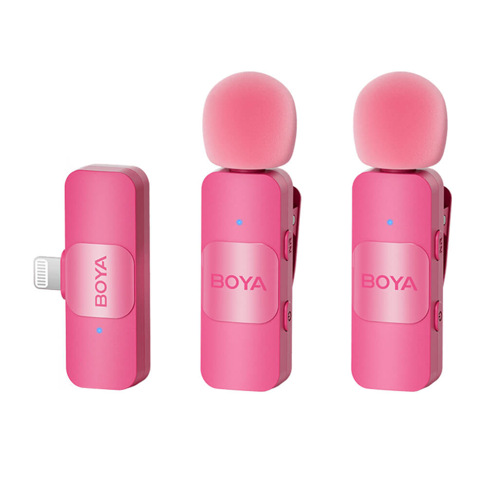 BOYA BY V2 Pink H1 BOYA BY-V2 Pink - Dual-Channel Wireless Microphone