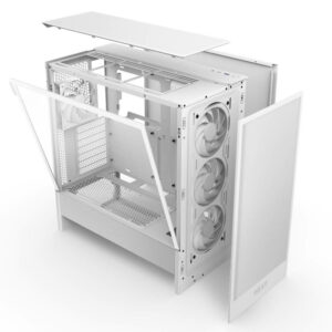 NZXT H5 Flow RGB 2024 - White - Compact Mid-tower Airflow Case