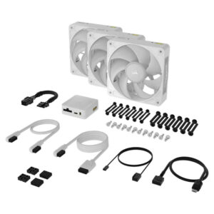 Corsair iCUE LINK RX120 MAX RGB - 120mm PWM Thick Fans – Triple Pack – White