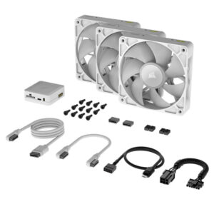 Corsair iCUE LINK RX120 RGB - 120mm PWM Fans – Triple Pack – White