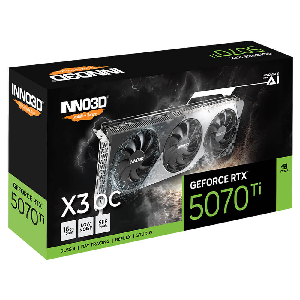 INNO3D GeForce RTX 5070 Ti X3 OC H1 INNO3D GeForce RTX™ 5070 Ti X3 OC - 16GB GDDR7 - Ảnh 3