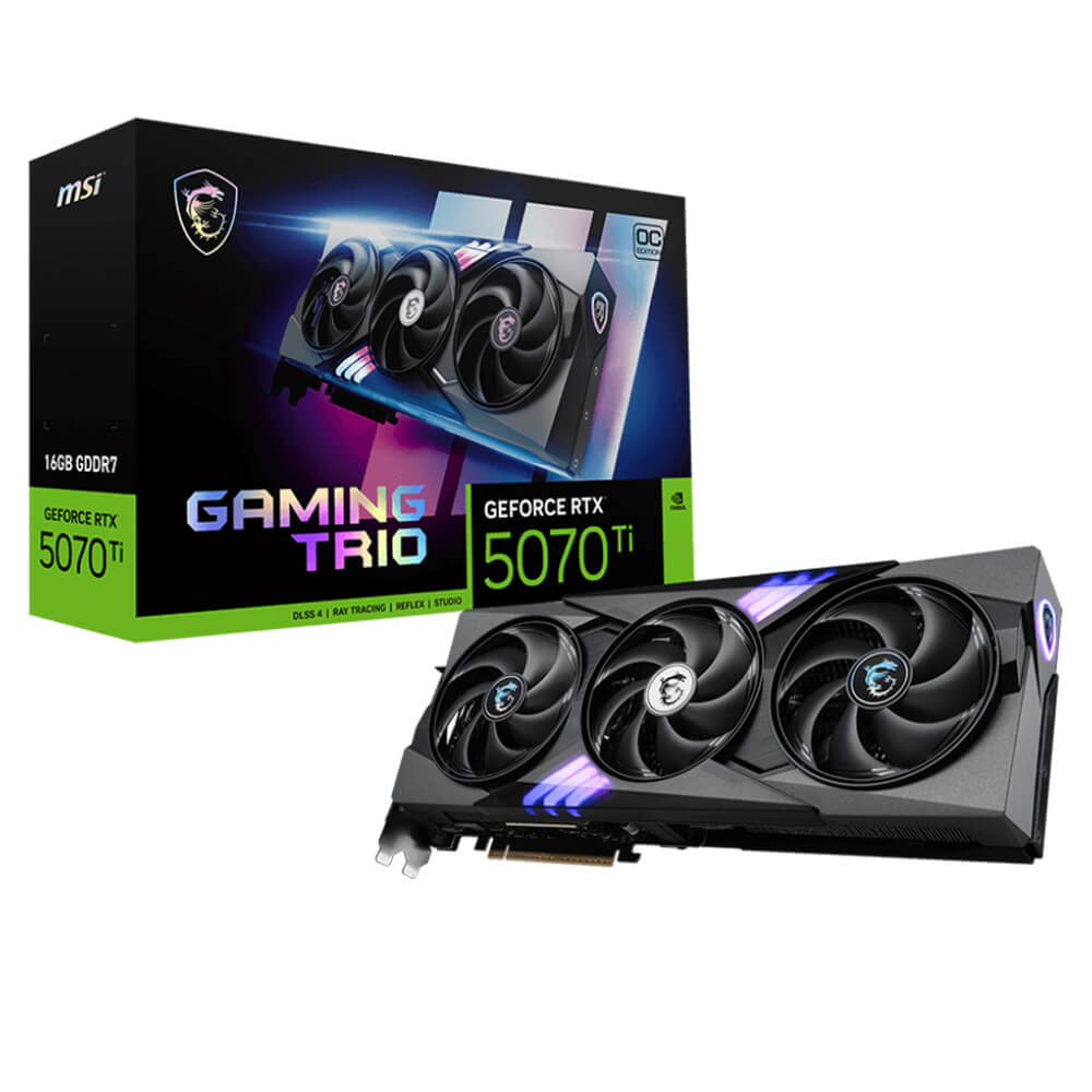 MSI GeForce RTX 5070 Ti 16G GAMING TRIO OC PLUS H1 MSI GeForce RTX™ 5070 Ti 16G GAMING TRIO OC - 16GB GDDR7