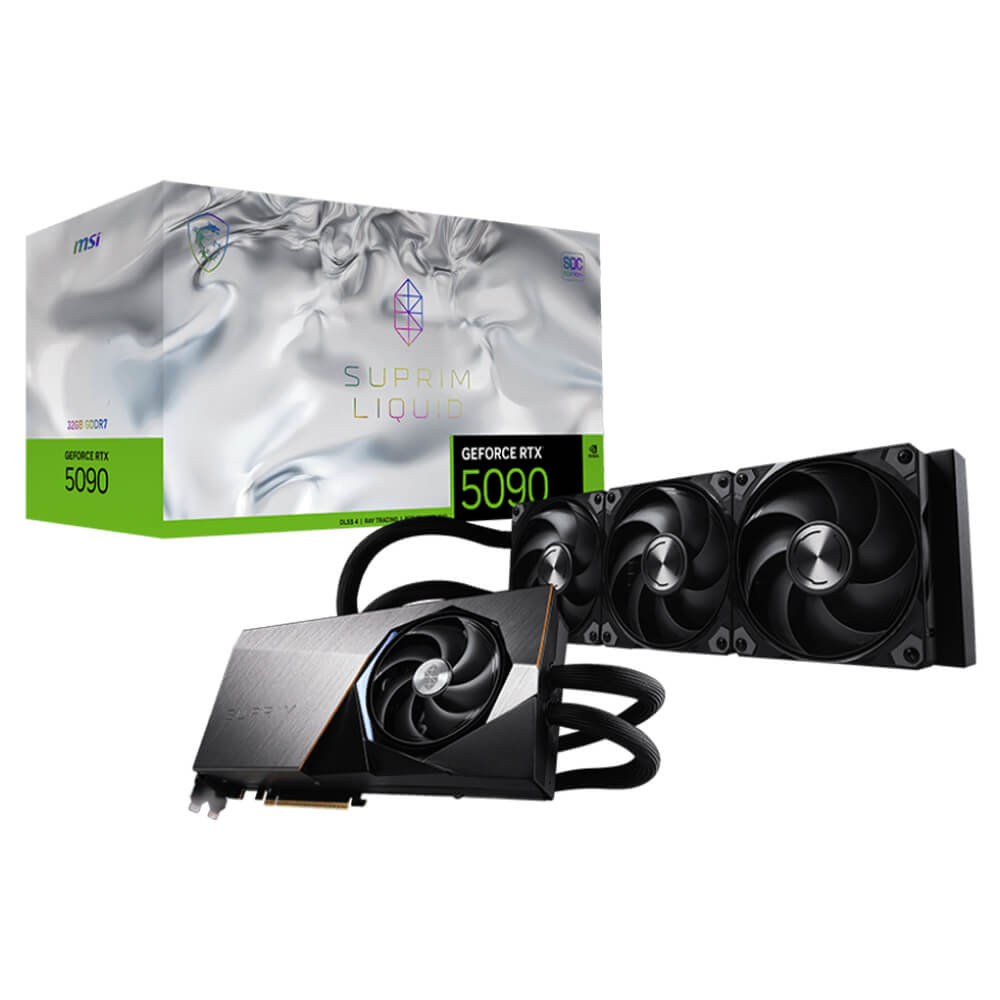 MSI GeForce RTX 5090 32G SUPRIM LIQUID SOC H1 MSI GeForce RTX™ 5090 32G SUPRIM LIQUID SOC - 32GB GDDR7