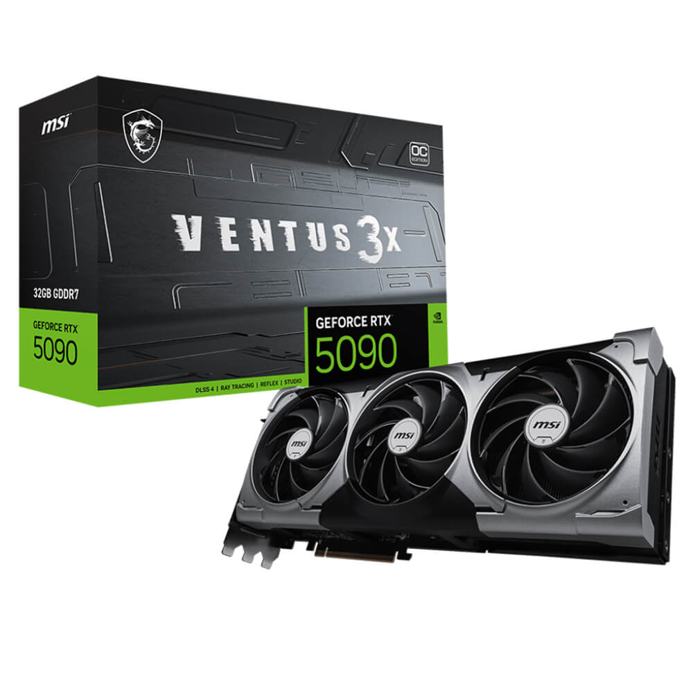 MSI GeForce RTX 5090 32G VENTUS 3X OC H1 MSI GeForce RTX™ 5090 32G VENTUS 3X OC - 32GB GDDR7