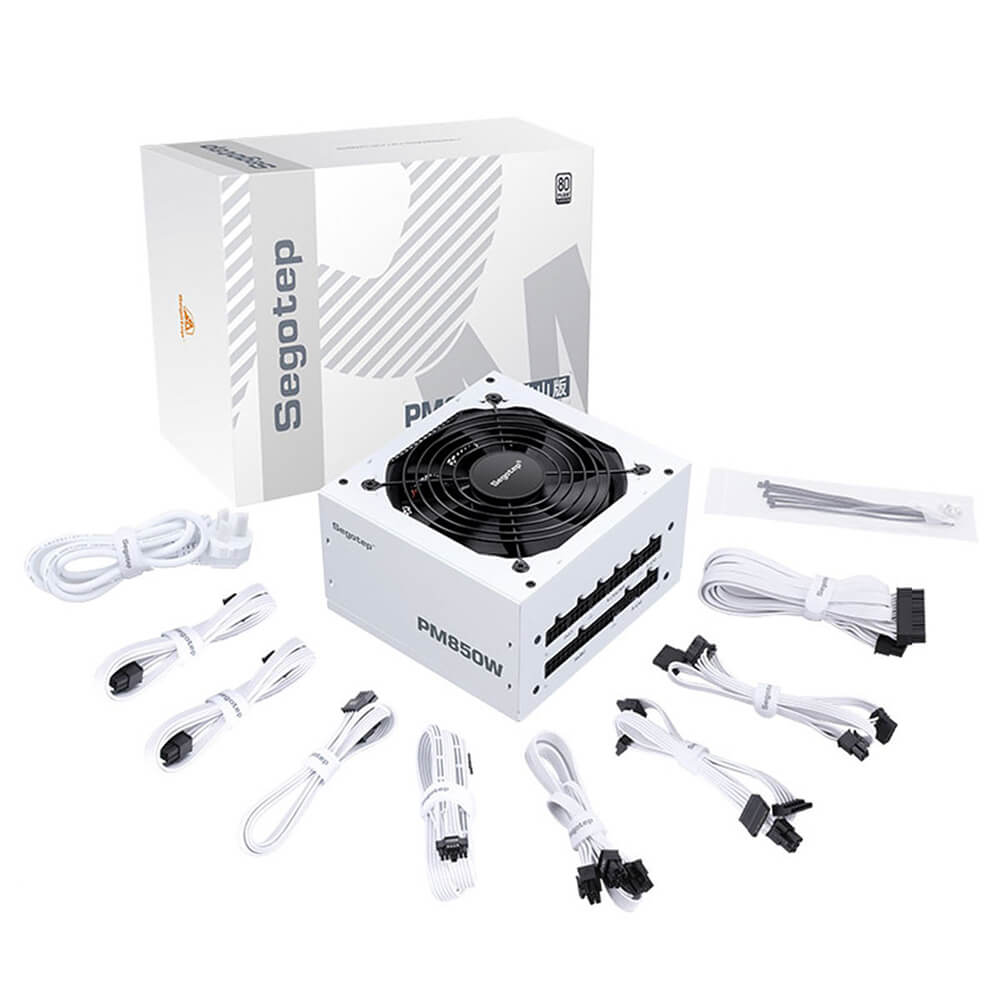 Segotep PM850W White H3 Segotep PM850W White - 850W 80 Plus Platinum | ATX 3.1 | PCIe 5.1 - Full Modular - Ảnh 3