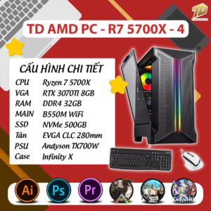 TD AMD PC (R7-5700X, B550M, RTX 3070TI, 32GB DDR4, SSD 500GB)