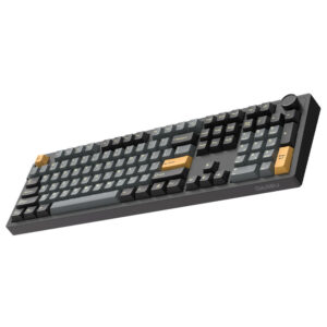 DAREU EK106 PRO - BLACK GOLDEN - Triple Mode | DareU CLOUD Switch | RGB Gaming Wireless Keyboard