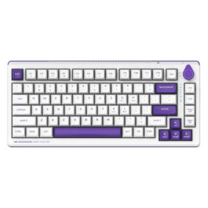 Machenike K600T-B82 White Purple Classic Tri-Mode RGB - Wireless Gaming Mechanical Keyboard