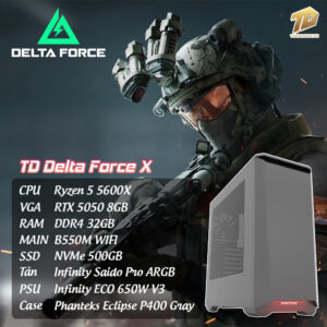 TD Delta Force X (R5-5600X, B550M, 32GB DDR4, RTX 5050, SSD 500GB)