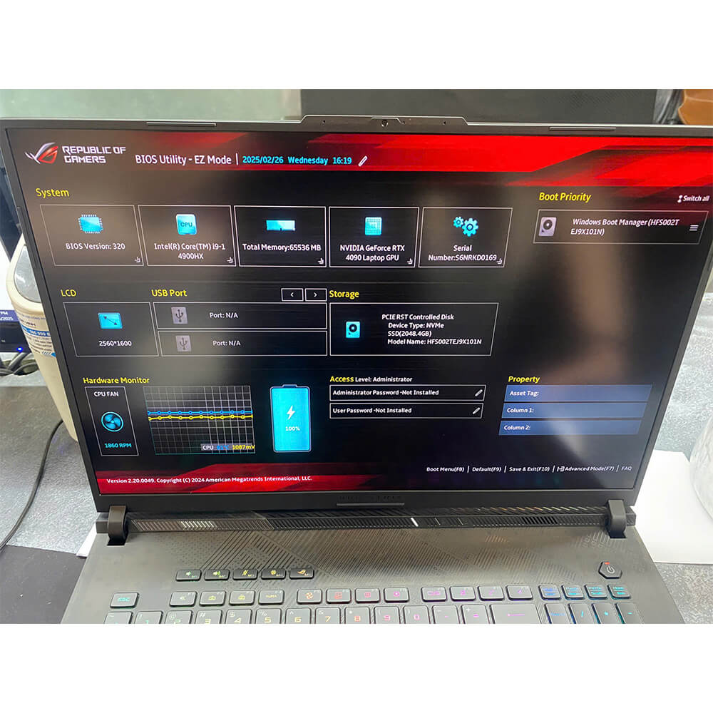 ASUS ROG Strix SCAR 18 G834JYR R6199 Cu H2 Cũ - ASUS ROG Strix SCAR 18 G834JYR-R6199 (i9 14900HX/64GB RAM/2TB SSD/18 WQXGA 240hz/RTX 4090 16GB/Dos/Xám/Chuột/Balo/Tai nghe) - Ảnh 3