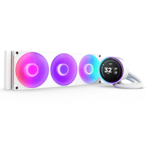 NZXT Kraken Elite 360 RGB V2 Matte White - 360mm AIO Liquid Cooler with LCD Display and RGB Fans