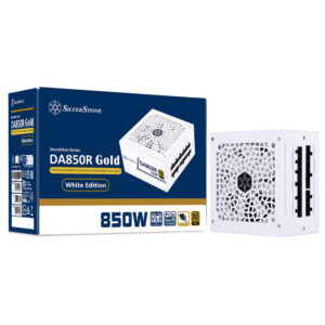 SilverStone DA850R Gold - White - 80 PLUS Gold 850W ATX3.0/3.1 & PCIe 5 Fully Modular Power Supply