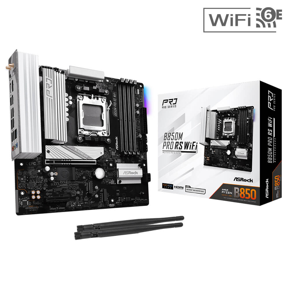 ASRock B850M Pro RS Wifi H1 ASRock B850M Pro RS WiFi - Socket AM5