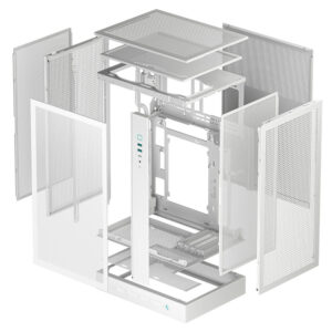 Deepcool CH270 DIGITAL WH - High-airflow Mini-Tower Case