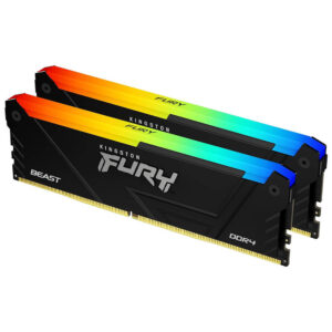 Kingston Fury Beast RGB - 32GB (2x16GB) DDR4 - Bus 3600MHz Cas 18 - KF436C18BB2AK2/32