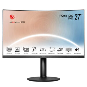 MSI Modern MD271CP - 27 inch FHD VA | 75Hz | 4ms | USB Type-C | Curved Monitor