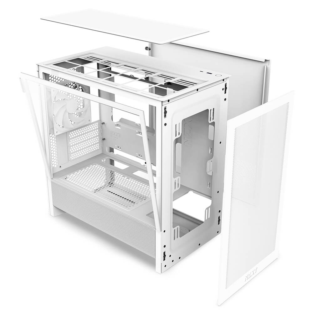 NZXT H3 Flow White H7 NZXT H3 Flow - White - Micro-ATX Airflow Case - Ảnh 7