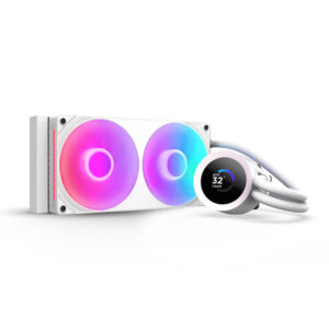 NZXT Kraken Plus 240 RGB White - 240mm AIO Liquid Cooler with LCD Display and RGB Fans