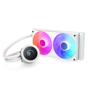 NZXT Kraken Plus 240 RGB White - 240mm AIO Liquid Cooler with LCD Display and RGB Fans