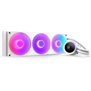 NZXT Kraken Plus 360 RGB V2 White - 360mm AIO Liquid Cooler with LCD Display and RGB Fans