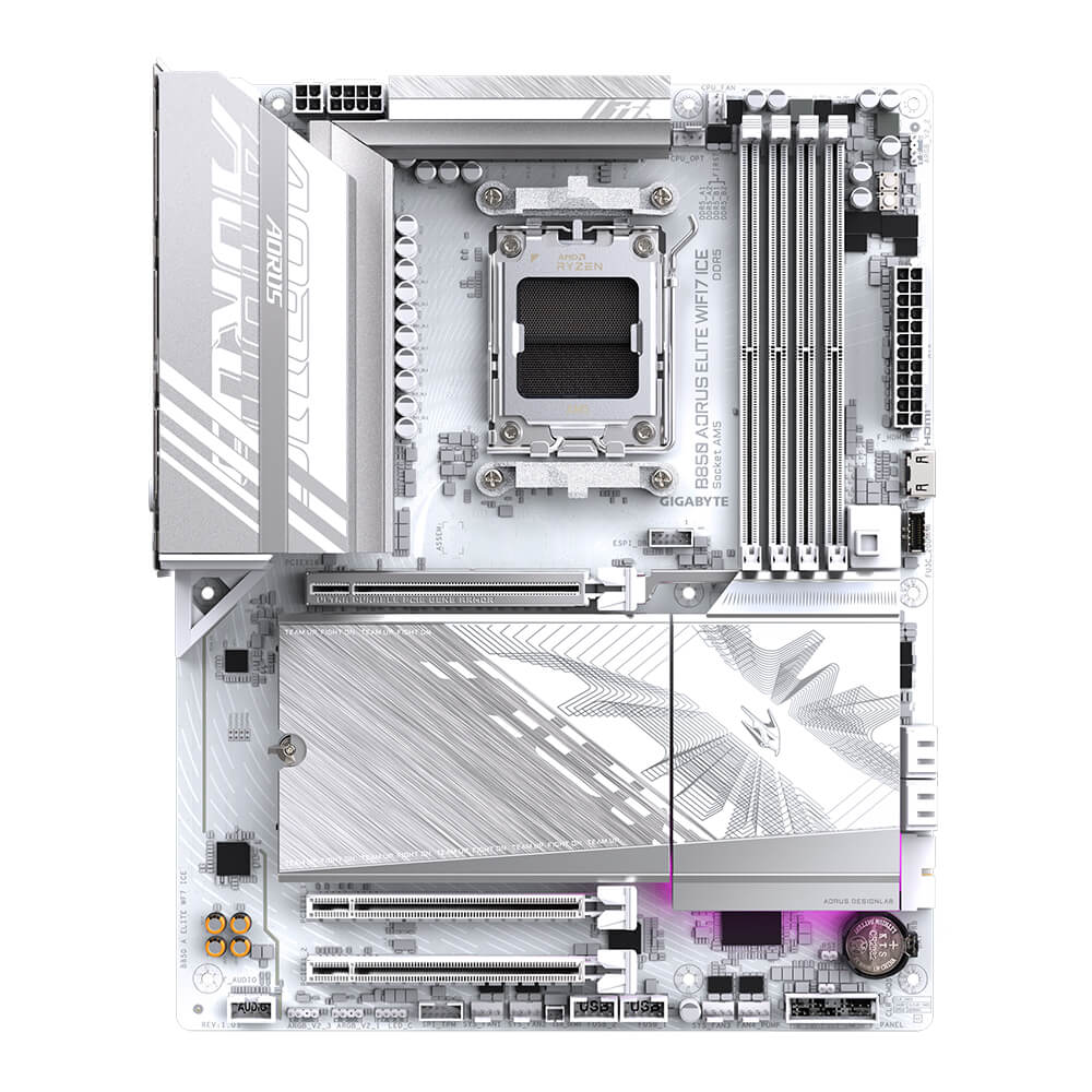 Gigabyte B850 AORUS ELITE WIFI7 ICE H2 Gigabyte B850 AORUS ELITE WIFI7 ICE - Socket AM5 - Ảnh 2