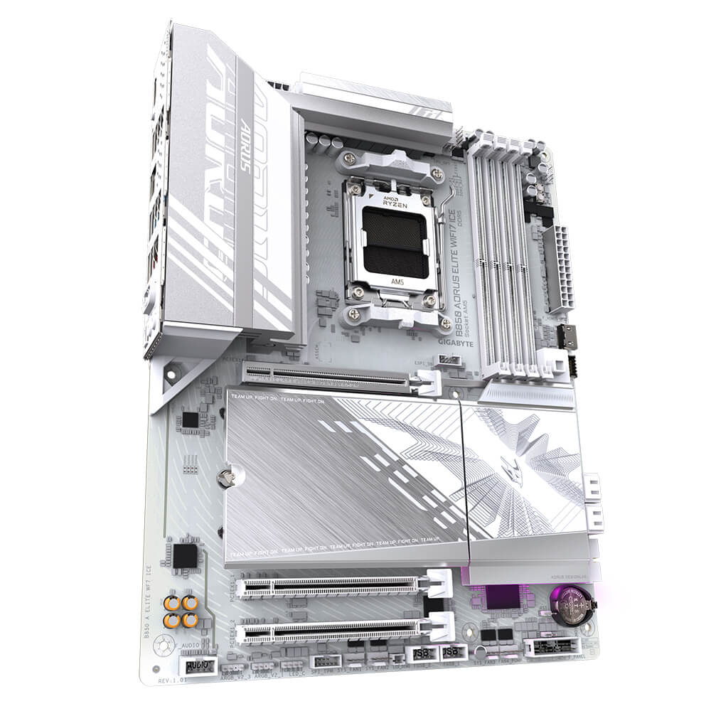 Gigabyte B850 AORUS ELITE WIFI7 ICE H3 Gigabyte B850 AORUS ELITE WIFI7 ICE - Socket AM5 - Ảnh 3