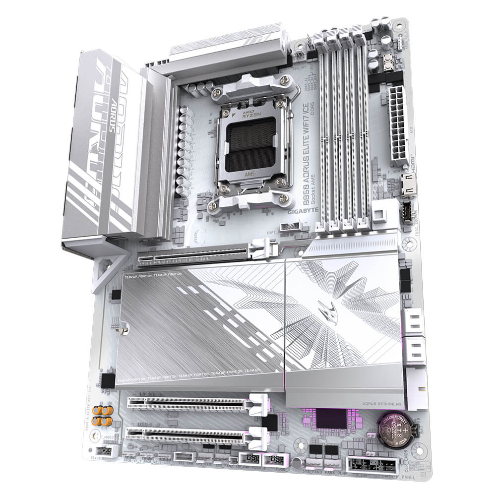 Gigabyte B850 AORUS ELITE WIFI7 ICE H4 Gigabyte B850 AORUS ELITE WIFI7 ICE - Socket AM5 - Ảnh 4