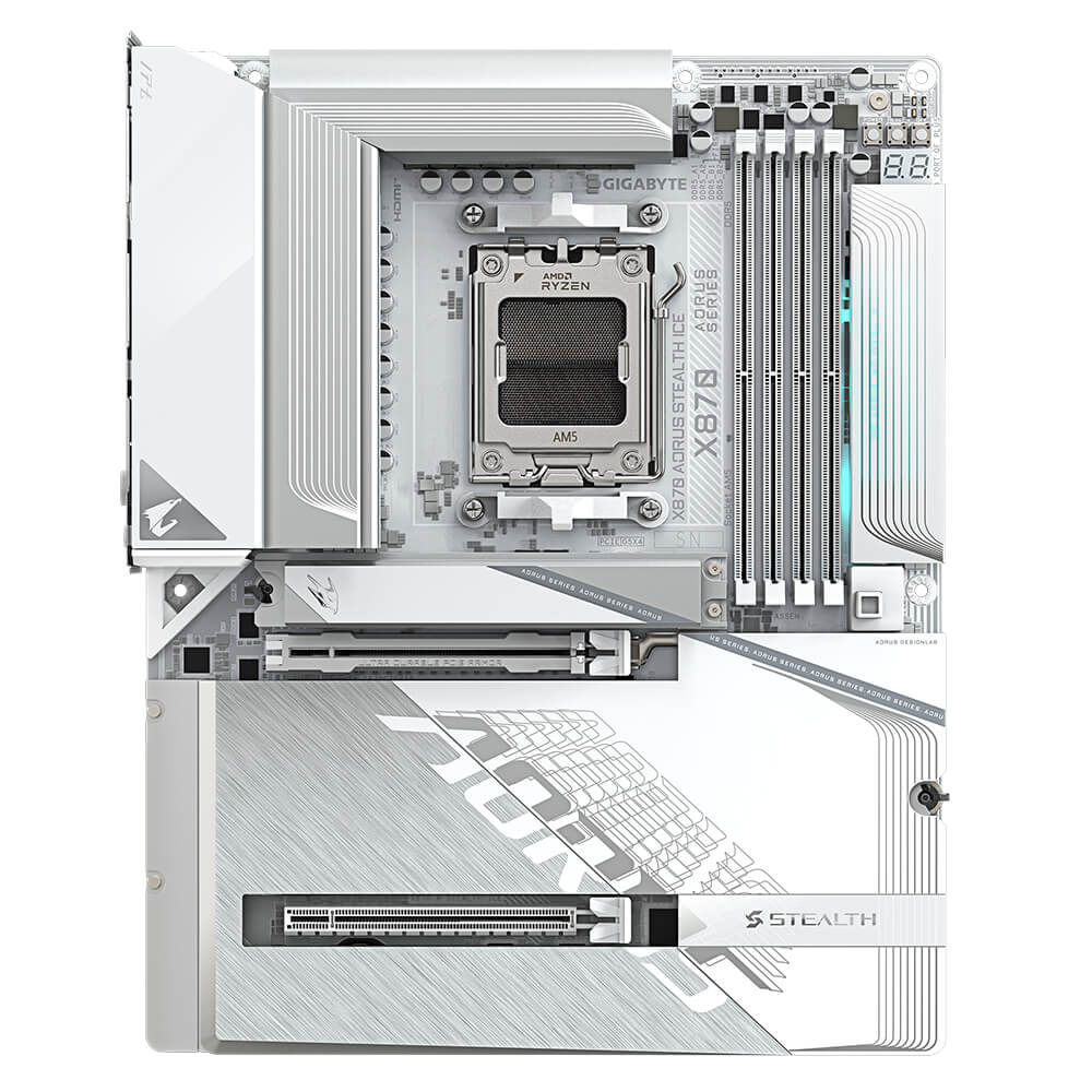 Gigabyte X870 AORUS STEALTH ICE H2 Gigabyte X870 AORUS STEALTH ICE - Socket AM5 - Ảnh 2