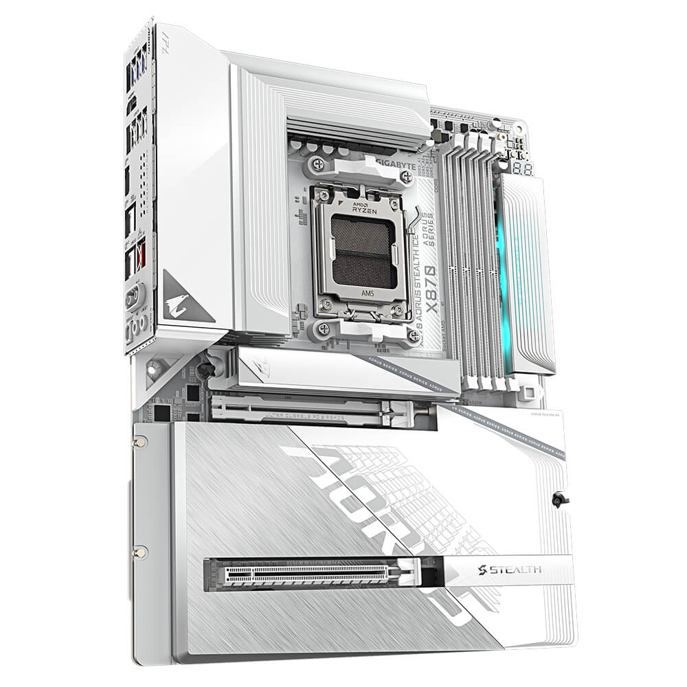 Gigabyte X870 AORUS STEALTH ICE H3 Gigabyte X870 AORUS STEALTH ICE - Socket AM5 - Ảnh 3
