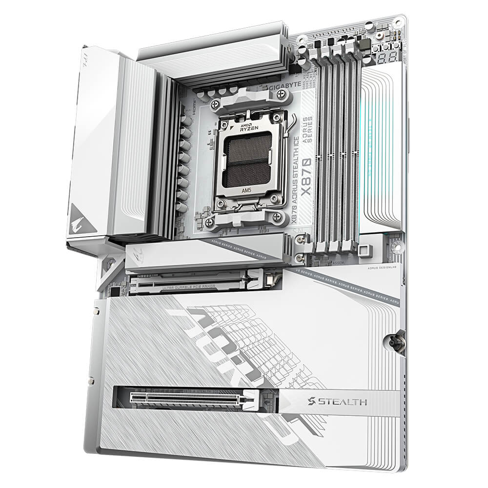 Gigabyte X870 AORUS STEALTH ICE H4 Gigabyte X870 AORUS STEALTH ICE - Socket AM5 - Ảnh 4