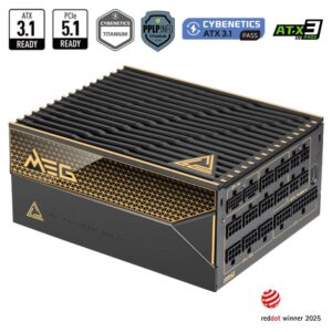 MSI MEG Ai1600T PCIE5 - 1600W 80 PLUS Titanium - Fully Modular - PCIe Gen 5.0 Support PSU